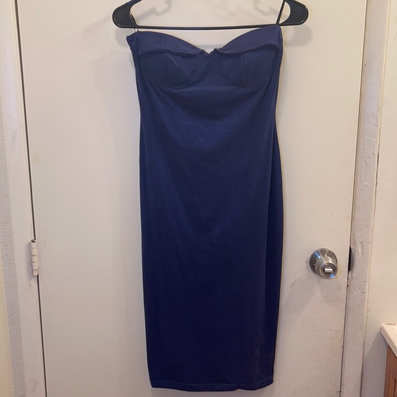 Dresses & Skirts - Blue suede dress